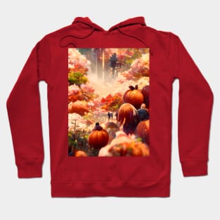 Fall Pumpkin Patch World City Street in Japan Beautiful Halloween Autumn Hoodie